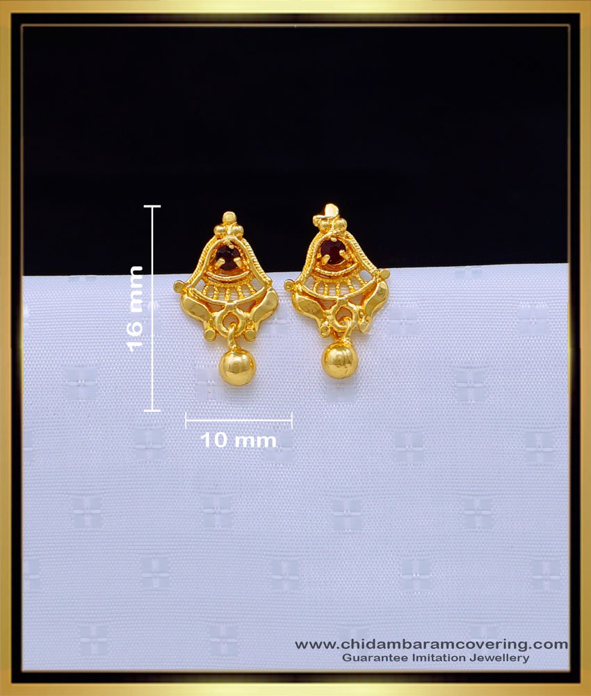 Simple Small Stone Stud Earrings Gold Designs Online