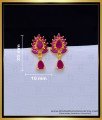 Attractive Ruby Stud Earrings 1 Gram Gold Jewellery Online