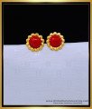 1 Gram Gold Jewellery Red Beads Coral Stud Earrings Designs