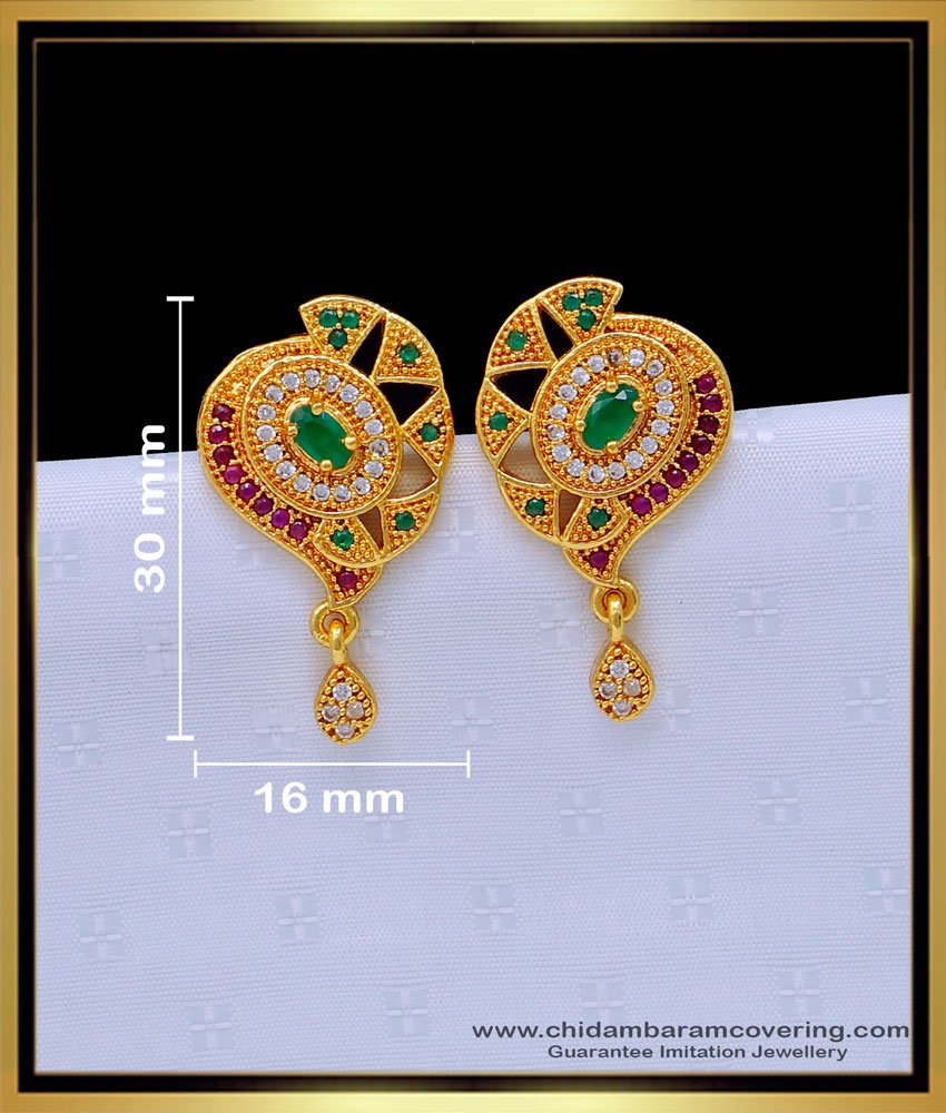 Latest Model Zircon Stone Stud Earrings Designs for Women 