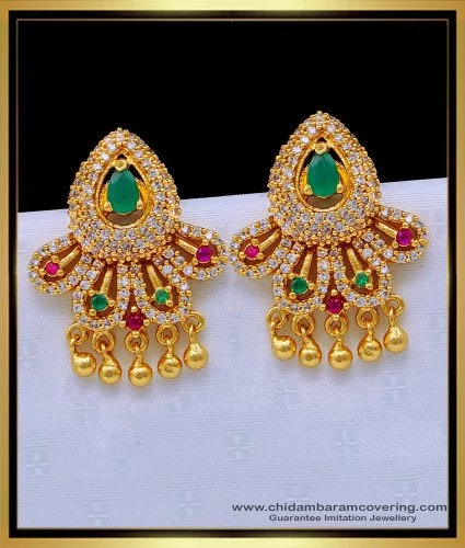 Buy Gold Design Bali Earrings Small Jhumkas Hanging Hoop Earrings for Women