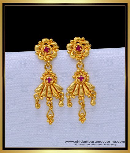 ERG1651 - Gold Plated Simple Gold Earrings Designs for Daily Use