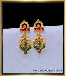 ERG1654 - Cute Ruby Emerald Stone Earrings Artificial Jewellery Buy Online