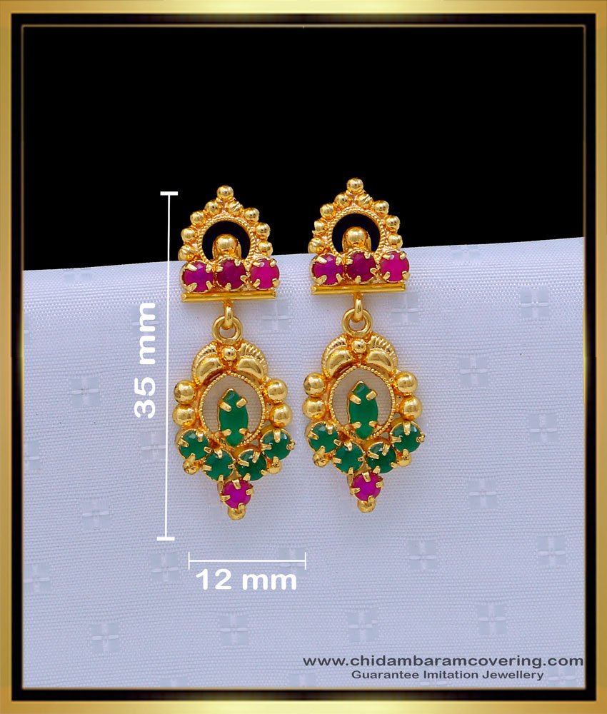 Cute Ruby Emerald Stone Earrings Artificial Jewellery Buy Online