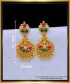 First Quality Multi Stone 1 Gram Gold Earrings Online 