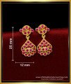 Real Gold Look Impon Ruby Earrings 1 Gram Gold Jewellery