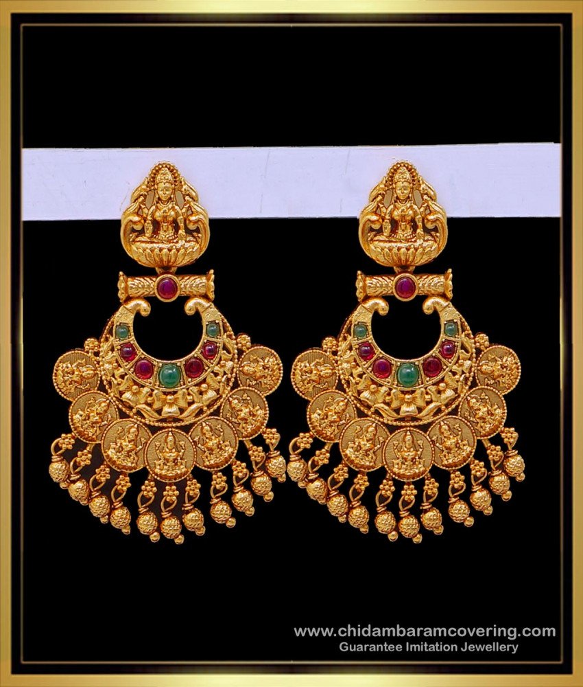 Latest Lakshmi Design Antique Chandbali Earrings for Wedding