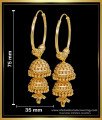 Light Weight Gold Jhumka Bali Design Earrings for Female