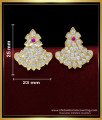 Gold Model White Stone Stud Impon Jewellery Online Shopping