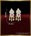 South Indian Impon White Stone Stud Earrings Design Online