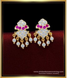 ERG1697 - Latest Impon Jewellery Collection White Stone Stud Earrings 