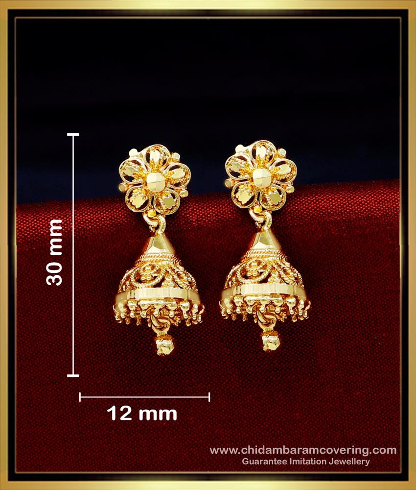 Traditional Jhumka Earrings Gold Design for Daily Use