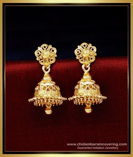 Buy Traditional Gold Look Jimiki Design Earring Indian Jhumkas for Ladies