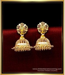 ERG1704 - Gold Design Daily Wear Jhumka Earrings for Women 
