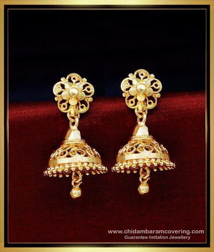ERG1705 - New Model One Gram Gold Jhumka Earrings for Women