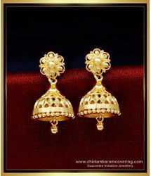 ERG1707 - Traditional Gold Design Jhumka Earrings Design Online