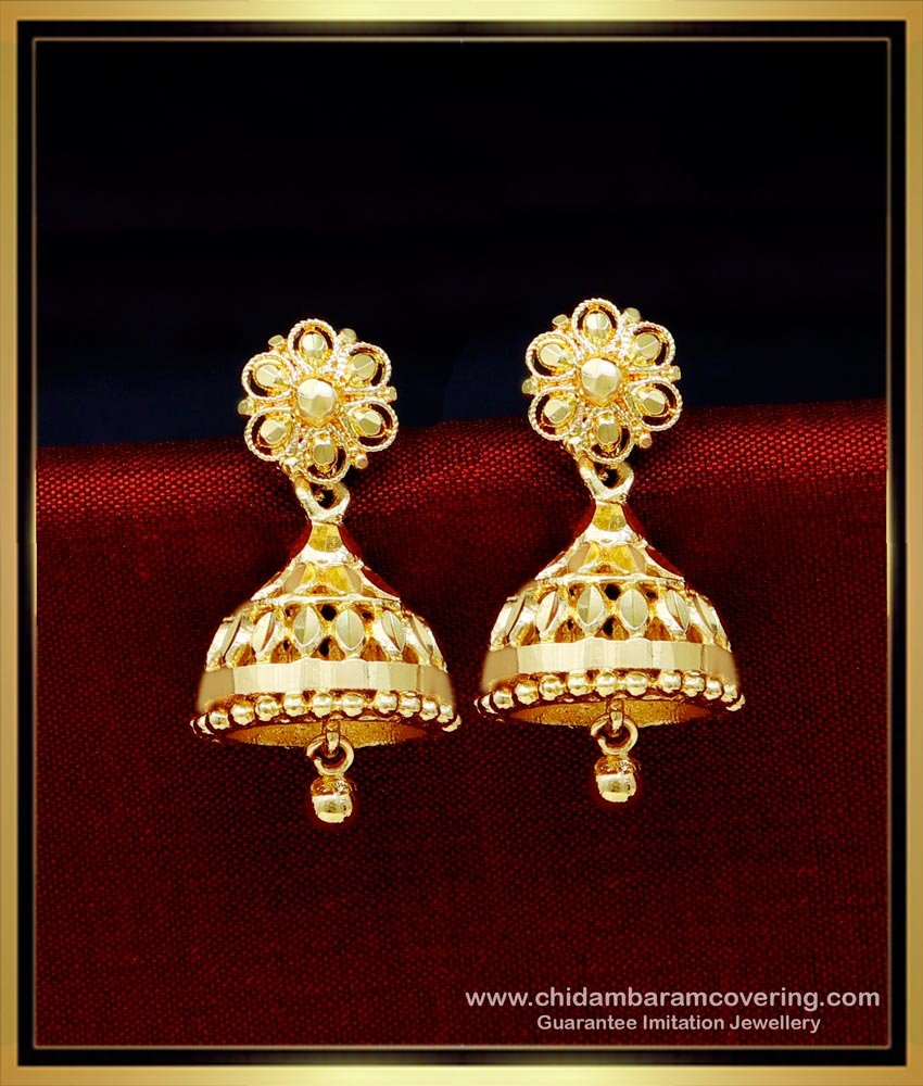 Traditional Gold Design Jhumka Earrings Design Online