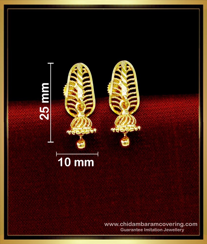 Gold Look Daily Use 1 Gram Gold Stud Earrings for Women