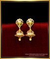 Small Daily Use One Gram Gold Jhumka Earrings Design