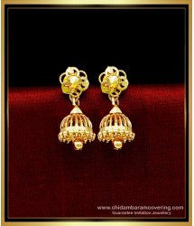 ERG1714 - Traditional Gold Jhumkas Earrings Design for Women 