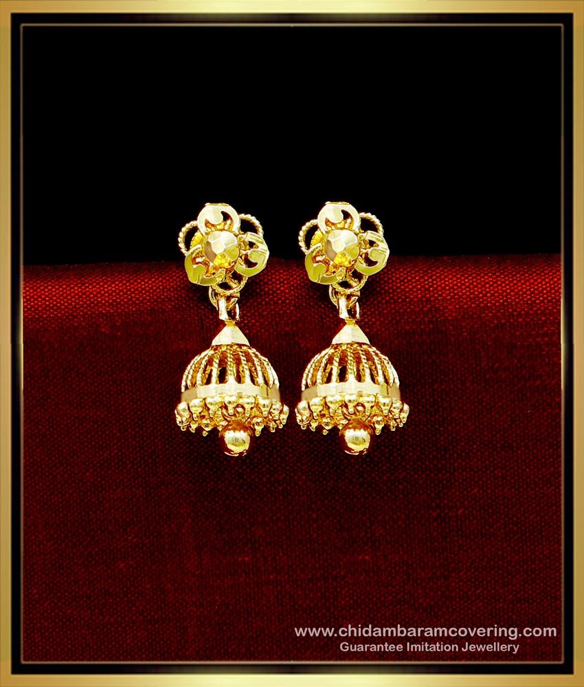 Traditional Gold Jhumkas Earrings Design for Women