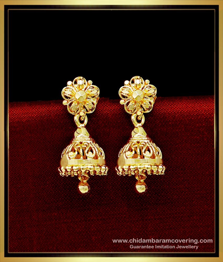Small Jimikki Kammal Gold Design Gold Plated Jewellery 