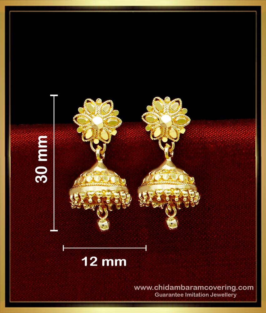Simple Gold Jimikki Kammal Designs Gold Plated Jhumkas Online