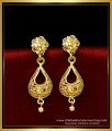 Traditional Gold Design Gold Plated Earrings Daily Use 