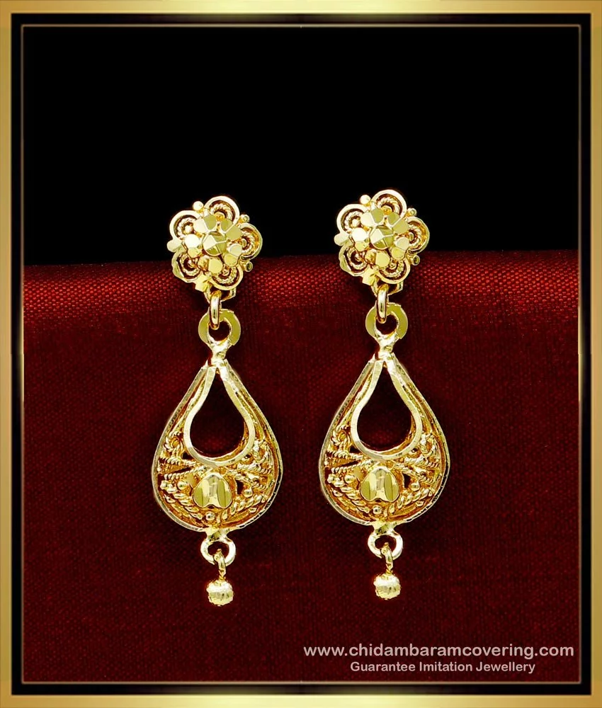 22kt Gold Daily Wear Earrings Designs with Weight and Price/Stud Earrings  Designs/SV Drawings | Designer earrings, Jewelry design inspiration,  Earrings