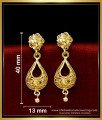 Traditional Gold Design Gold Plated Earrings Daily Use 