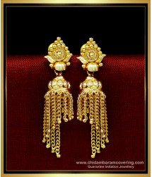 ERG1721 - Real Gold Design Hanging Chain Gold Plated Earrings Online