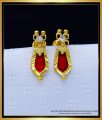 Palakka Stud Gold Plated Nagapadam Earrings for Women