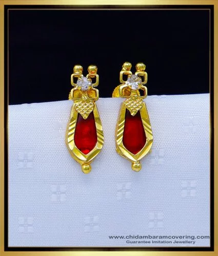 Daily Wear Gold Earrings Designs - South India Jewels | Gold earrings  designs, Gold earrings indian, Antique gold earrings