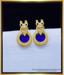 Erg1730 - Original Gold Plated Blue Palakka Stud Earrings Online