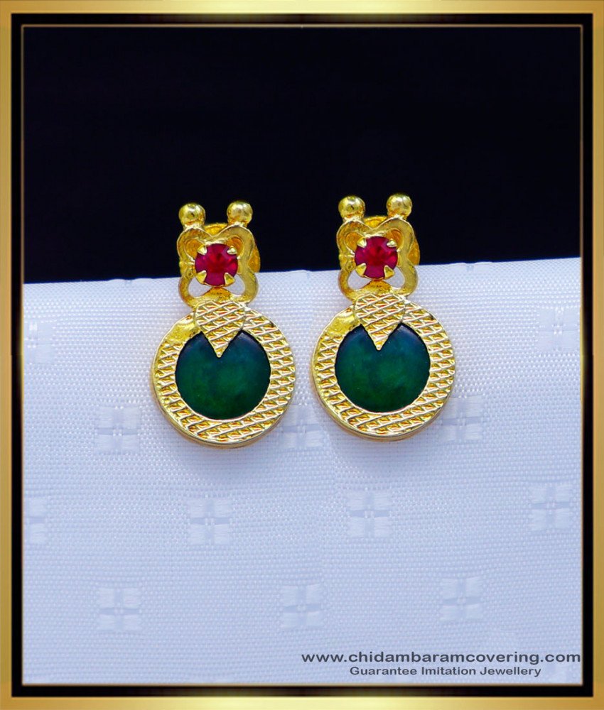 1 Gram Gold Women Traditional Kerala Palakka Earrings