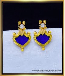 Erg1736 - First Quality Gold Plated Big Size Palakka Ear Studs Online