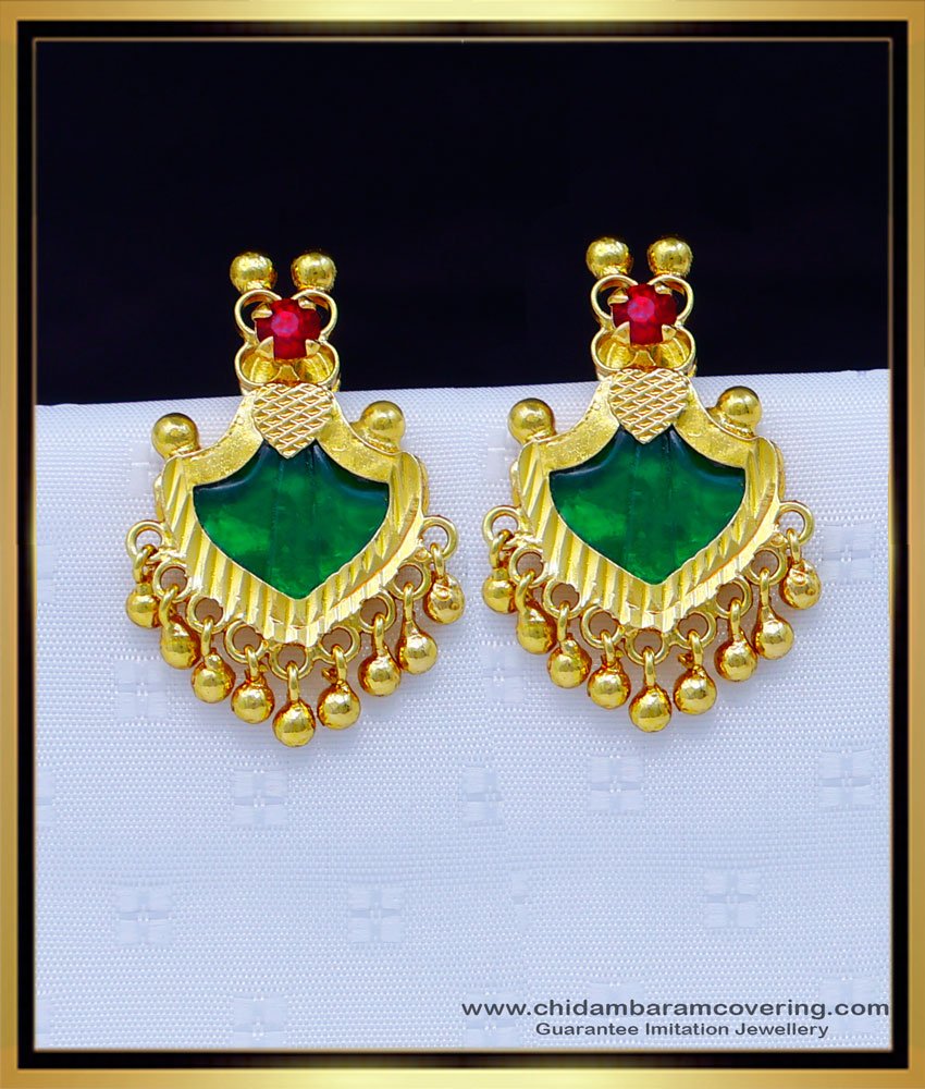  Palaka earrings gold,  Palaka earrings studs,  Palaka earrings price, palakka earrings, Palakka ear studs gold, Palakka earrings gold plated
