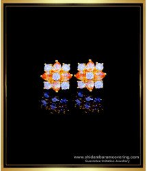 ERG1750 - Elegant One Gram Gold Plated Ad Stone Earrings Online