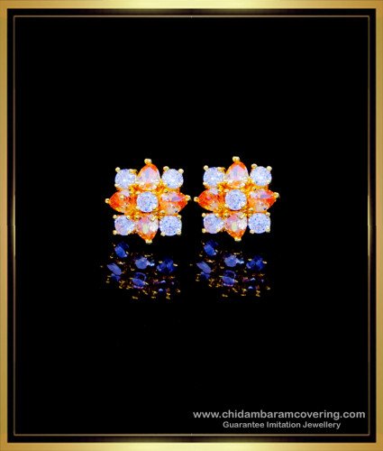 ERG1750 - Elegant One Gram Gold Plated Ad Stone Earrings Online