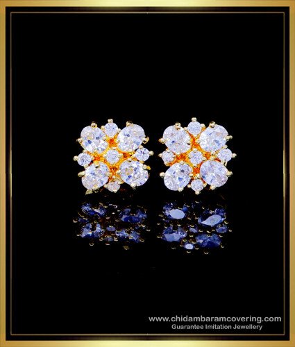 ERG1752 - Sparkling Artificial Diamond Earrings Design for Ladies 