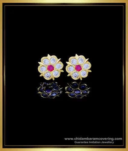 Buy CaratLane Seven Stone 14k Yellow Gold and Diamond Stud Earrings at  Amazon.in