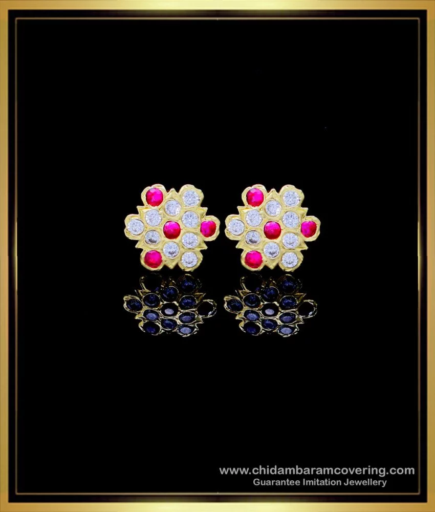 Party Wear Ladies White Metal Earring Set at Rs 40/piece in Rajkot | ID:  21094344948