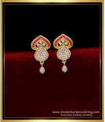 ERG1776 - 1 Gram Gold Plated Earrings Stone Stud Earrings Design