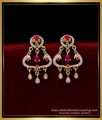 traditional south indian earrings, gold stone earrings, white stone earrings, stone earrings, stone earrings designs,  Stone earrings designs for girl
