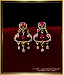 ERG1784 - Stylish Party Wear Stone Earrings Gold Designs for Women 