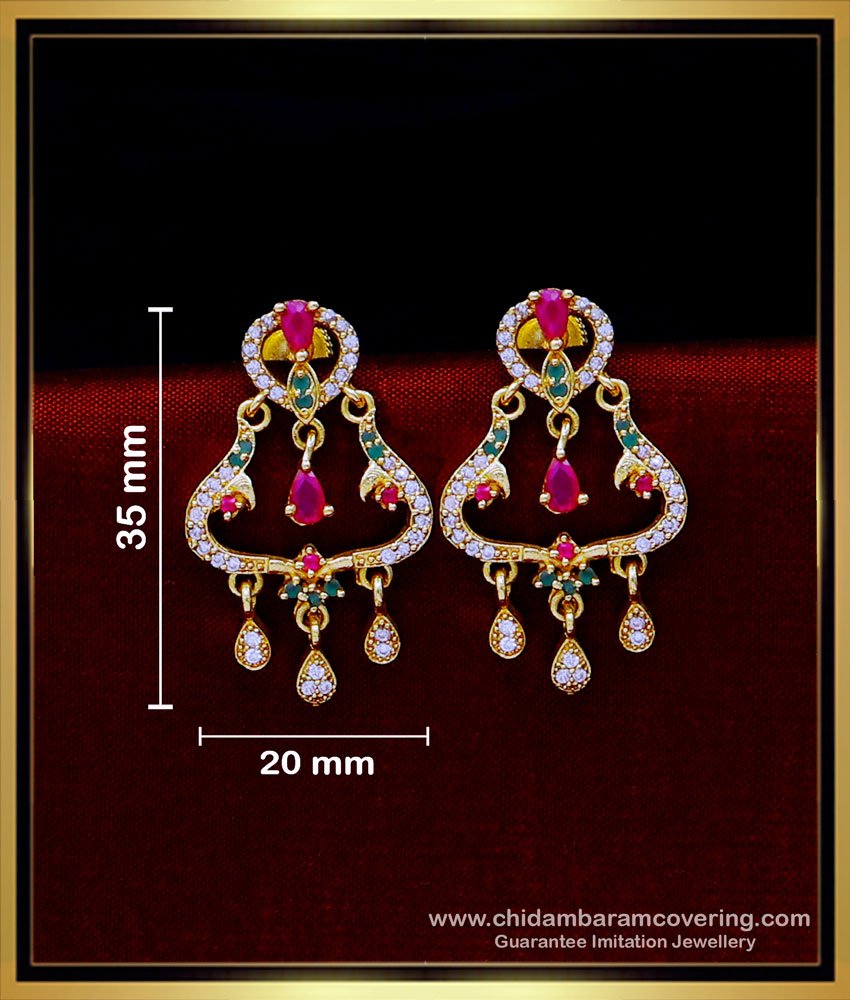 traditional south indian earrings, gold stone earrings, white stone earrings, stone earrings, stone earrings designs,  Stone earrings designs for girl