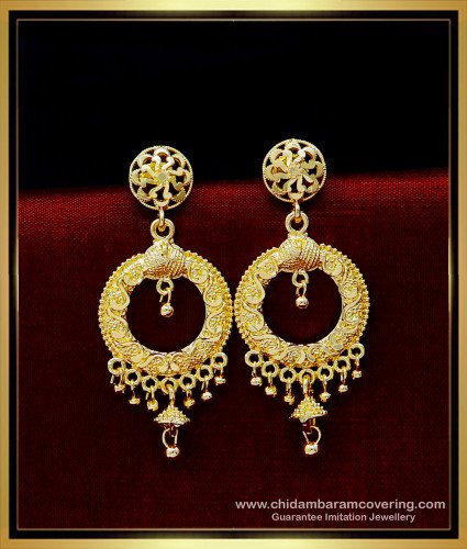 ERG1785 - Latest One Gram Gold Plated Long Earrings for Wedding