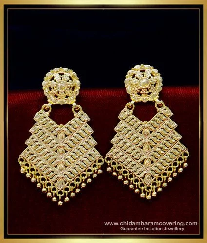 22k Yellow Gold Stud Earrings , Handmade Yellow Gold Earrings for Women,  Vintage Antique Design Indian Gold Earrings Jewelry, Gift for Women - Etsy