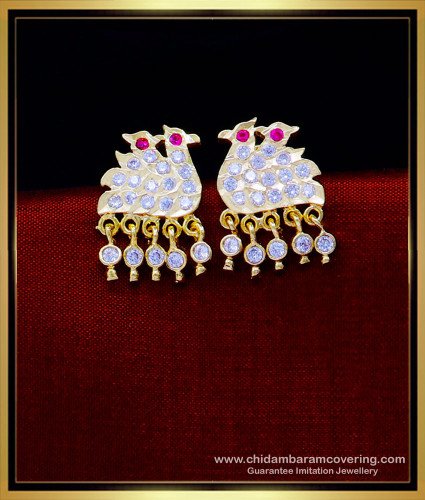 ERG1793 - Impon South Indian Jewellery Earrings Design for Women