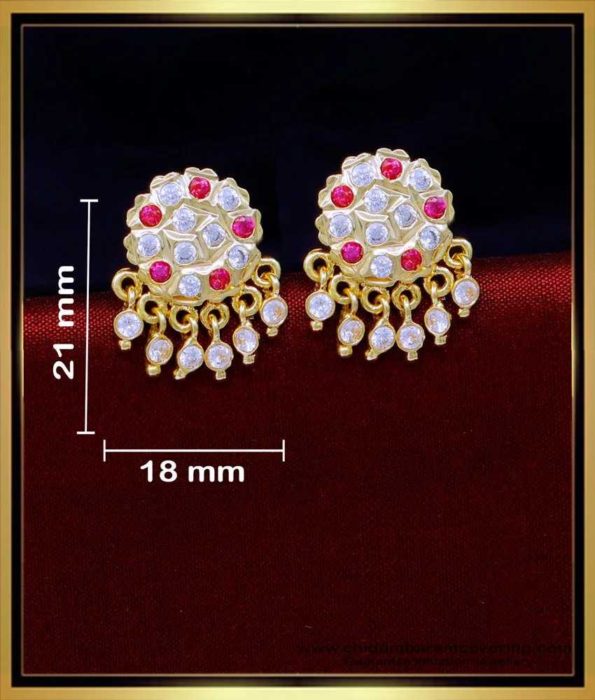 22k Yellow Gold Earrings , Hanging Chain Handmade Yellow Gold Earrings for  Women, Vintage Antique Design Indian Gold Earrings Jewelry - Etsy Denmark